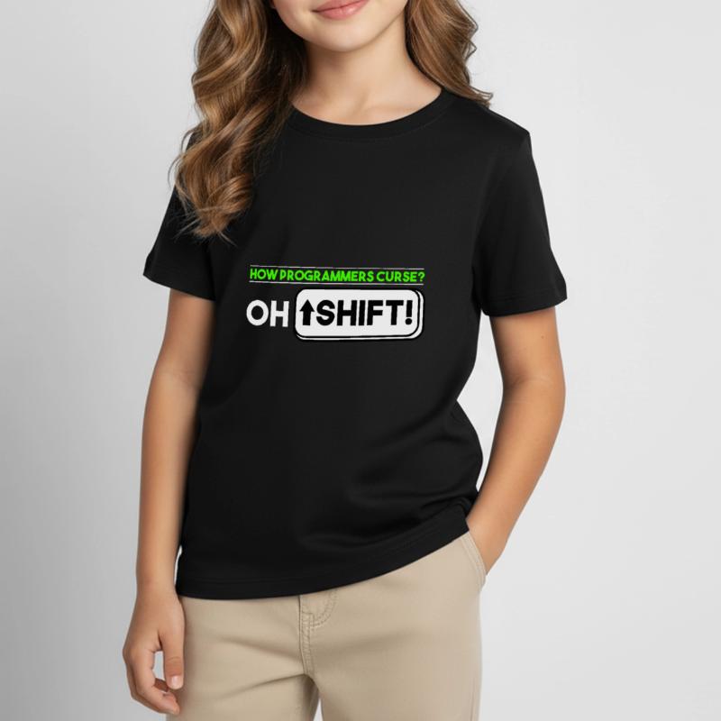 Programming - How programmers curse Oh shift Kids' T-Shirt