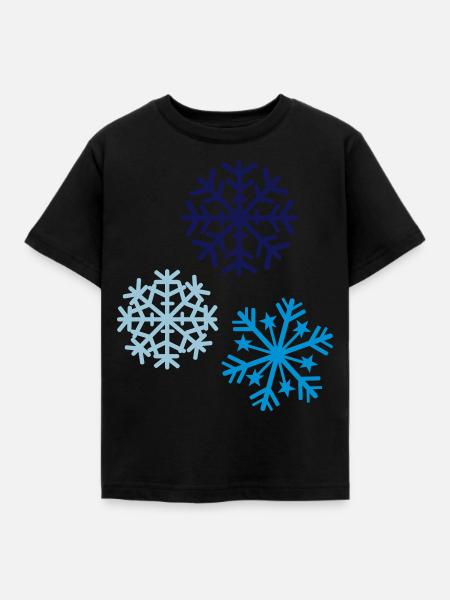 Schnee - Kinder T-Shirt - Schwarz