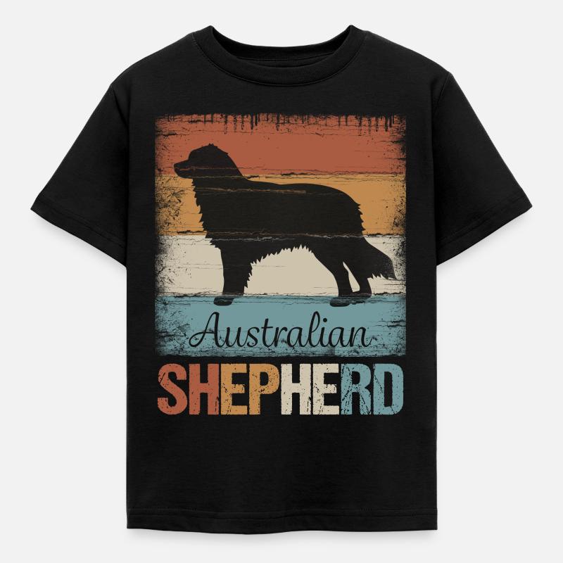 Australian Shepherd - Kinder T-Shirt - Schwarz