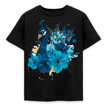 paon - T-shirt Enfant - noir - Devant - AI Model Kid Female (0cm)