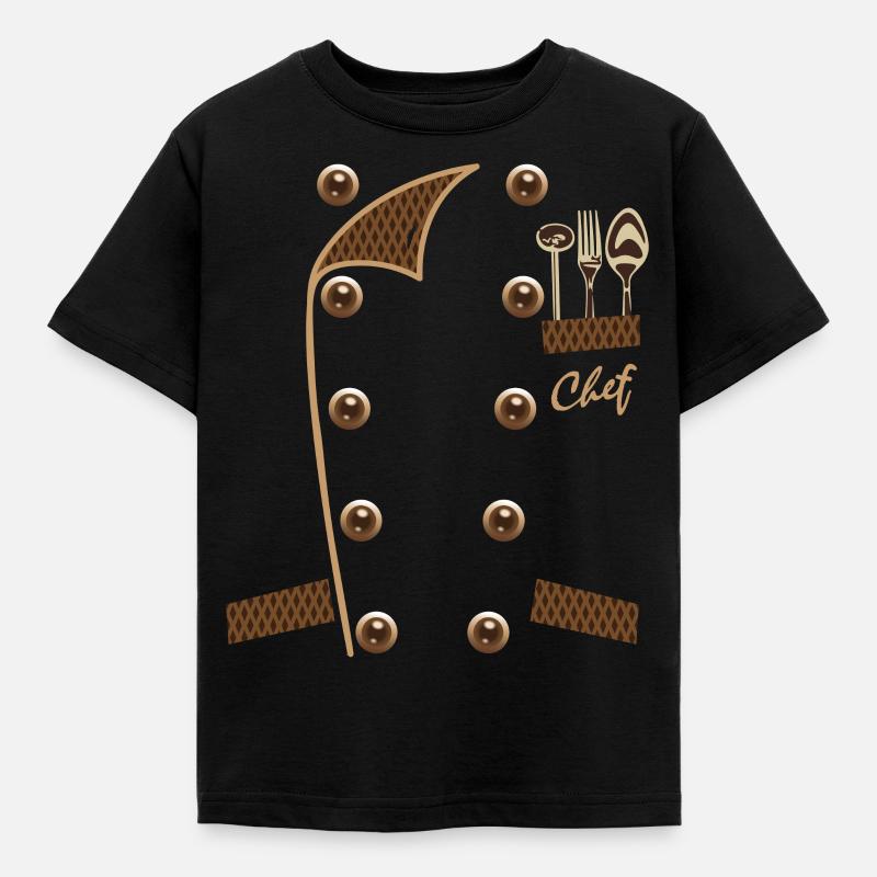Chef Uniforme Drôle Chef - T-shirt Enfant - noir