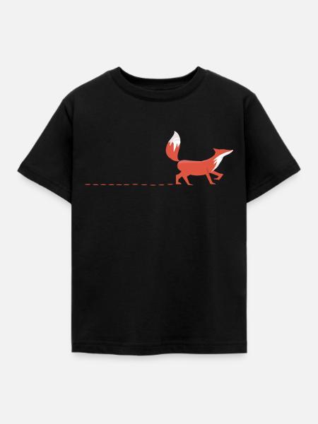 Fuchs Waldtiere Umweltschutz Natur Geschenkidee - Kinder T-Shirt - Schwarz
