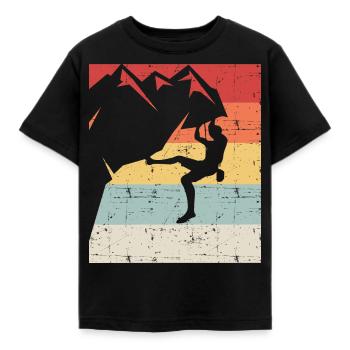 Klettern - Kinder T-Shirt - Schwarz - Vorne - AI Model Kid Female (0cm)