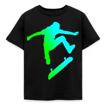 Skater - Kinder T-Shirt - Schwarz - Vorne - AI Model Kid Female (0cm)