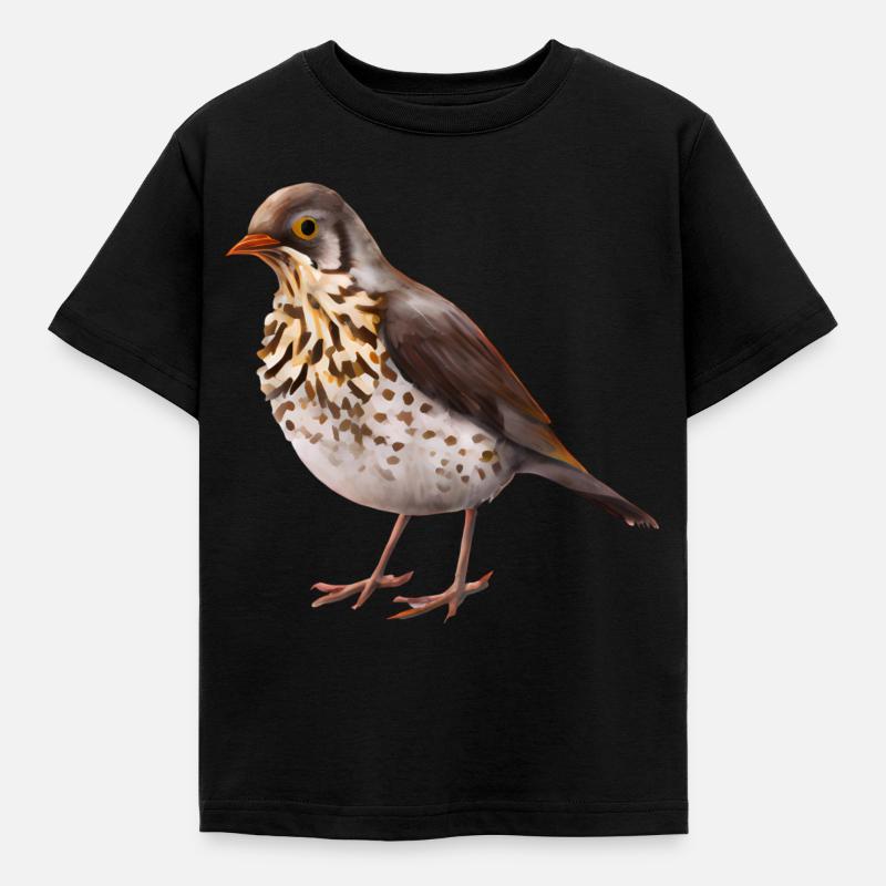 Grive oiseau - T-shirt Enfant - noir