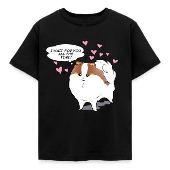 I wait for you all the time - Kids' T-Shirt - black - Front - AI Model Kid Female (0cm)