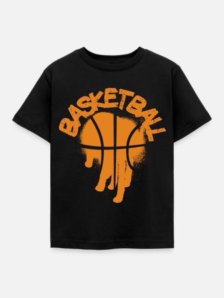 Basketball - Kinder T-Shirt - Schwarz