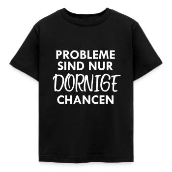 Probleme sind nur dornige Chancen - Lindner FDP - Kinder T-Shirt - Schwarz - Vorne - AI Model Kid Female (0cm)