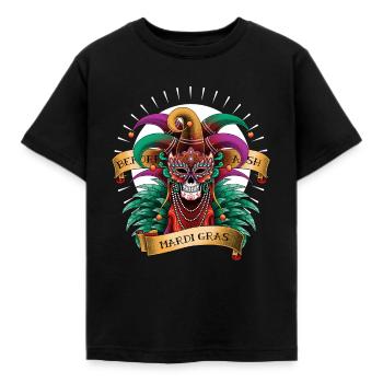 Mardi Gras - T-shirt Enfant - noir - Devant - AI Model Kid Female (0cm)