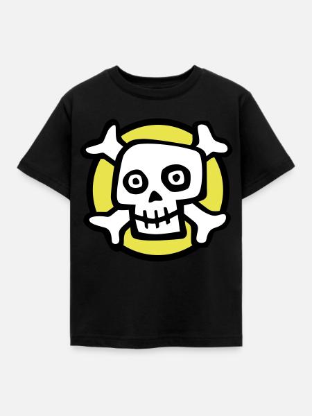 comic_skull_072011_b_3c - Kinder T-Shirt - Schwarz
