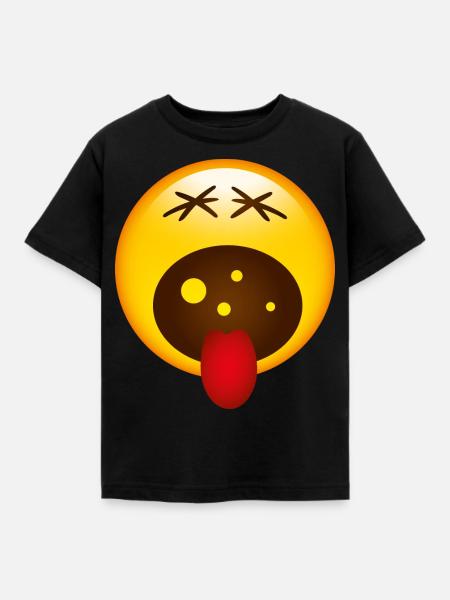 Smiley Screaming - Kinder T-Shirt - Schwarz