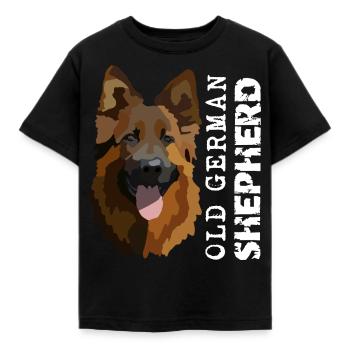 Altdeutscher Schäferhund Hund Hirtenhund - Kinder T-Shirt - Schwarz - Vorne - AI Model Kid Female (0cm)