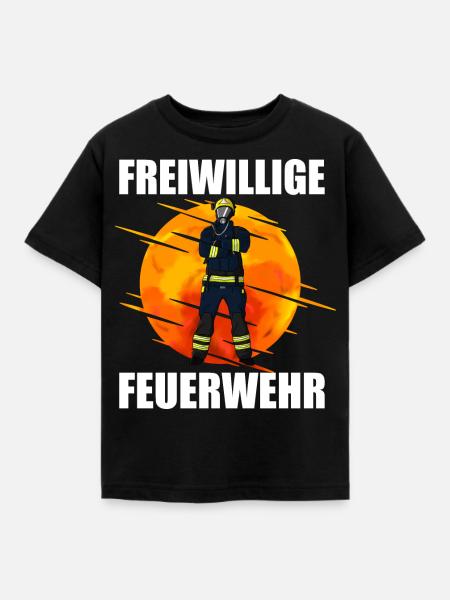 Freiwillige Feuerwehr - Kinder T-Shirt - Schwarz
