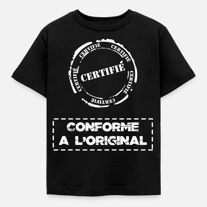 conformeoriginal wite - T-shirt Enfant - noir