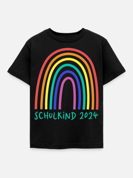 Schulkind 2024 grün - Kinder T-Shirt - Schwarz