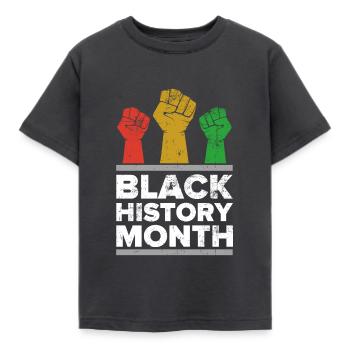 Black History Month - Kinder T-Shirt - Dunkelgrau - Vorne - AI Model Kid Female (0cm)