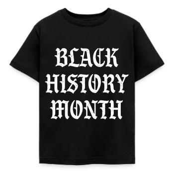 Black History Month - Kinder T-Shirt - Schwarz - Vorne - AI Model Kid Female (0cm)