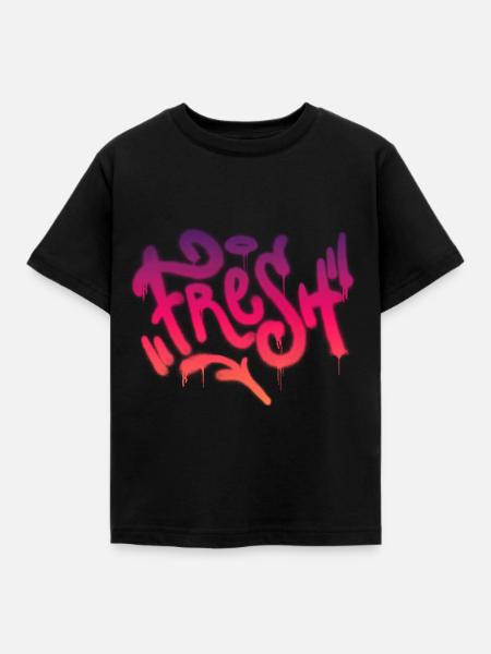 Fresh Graffiti - Kinder T-Shirt - Schwarz