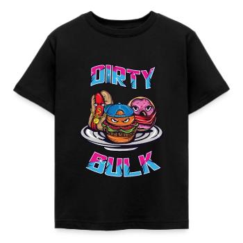 Hamburger Hotdog Donut Essen Food Fastfood Junk - Kinder T-Shirt - Schwarz - Vorne - AI Model Kid Female (0cm)