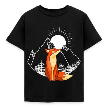 Renard Renard Renard Amateur de renards Chemise Idée cadeau - T-shirt Enfant - noir - Devant - AI Model Kid Female (0cm)