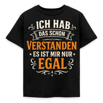 Je me fiche de l’ironie en disant - T-shirt Enfant - noir - Devant - AI Model Kid Female (0cm)