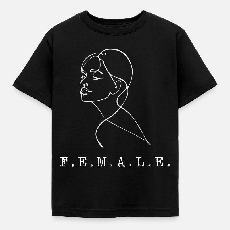 F E M A L E - Kinder T-Shirt - Schwarz