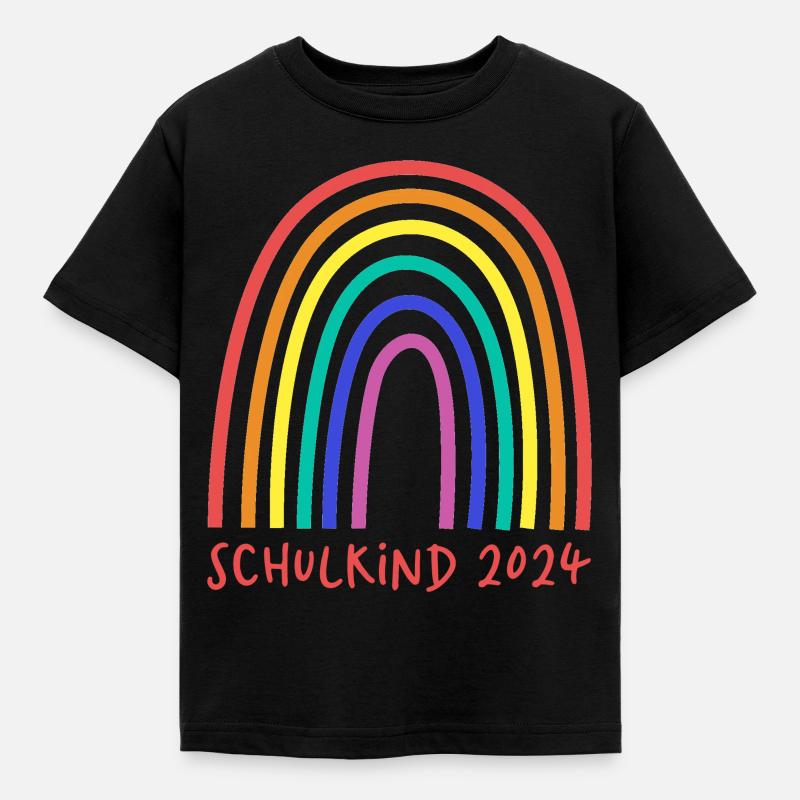 Schulkind 2024 rot - Kinder T-Shirt - Schwarz