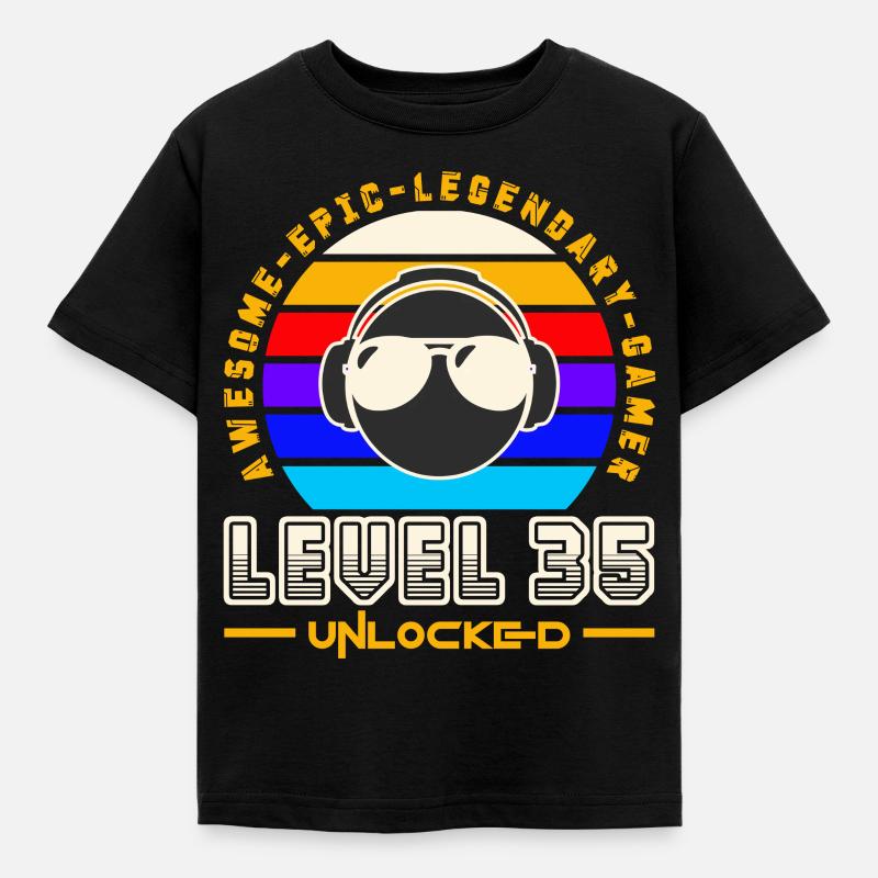 Level 35 - T-shirt Enfant - noir
