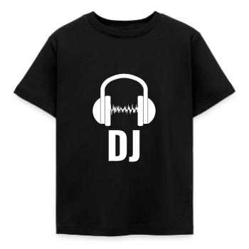DJ HEADPHONES - Kinder T-Shirt - Schwarz - Vorne - AI Model Kid Female (0cm)