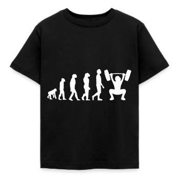 EVOLUTION MUSCU - HUMOR ET SPORT TEE SHIRT - Kids' T-Shirt - black - Front - AI Model Kid Female (0cm)