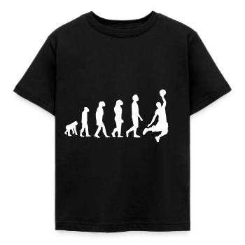 evolution basket - HUMOR ET SPORT T SHIRT - Kids' T-Shirt - black - Front - AI Model Kid Female (0cm)