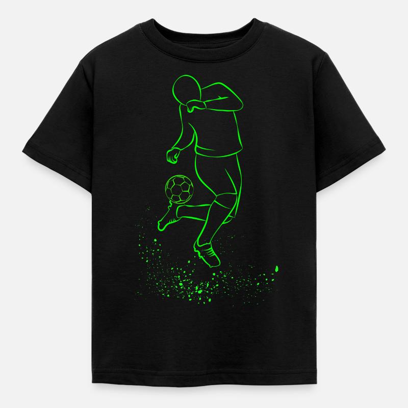 Fußball - Kinder T-Shirt - Schwarz