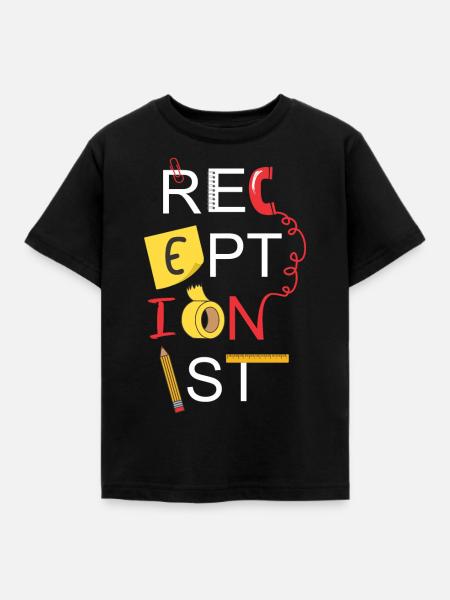 Rezeptionist - Kinder T-Shirt - Schwarz