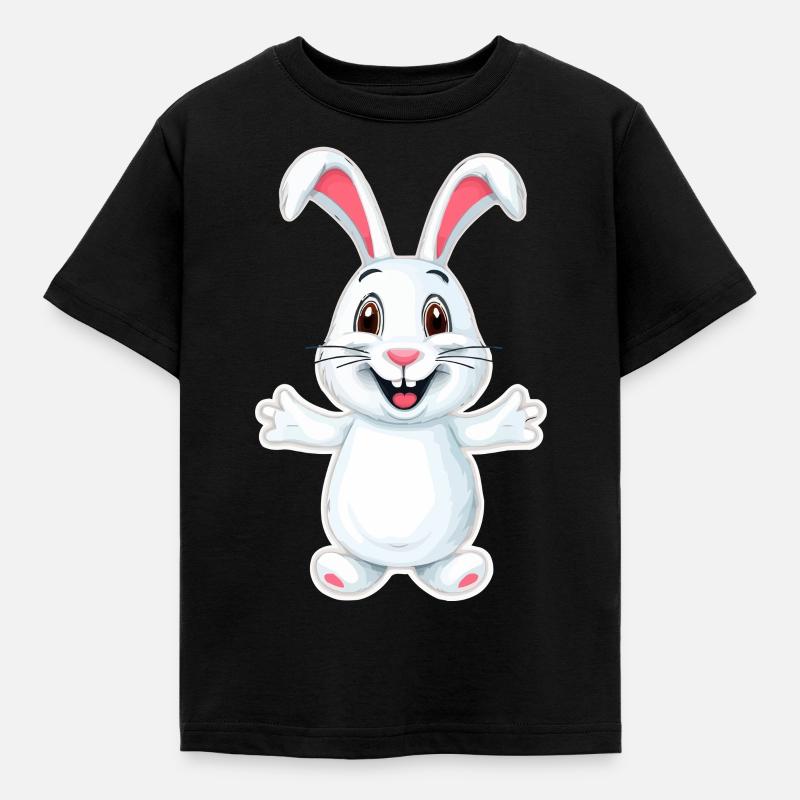 Lustiger Hase - Kinder T-Shirt - Schwarz