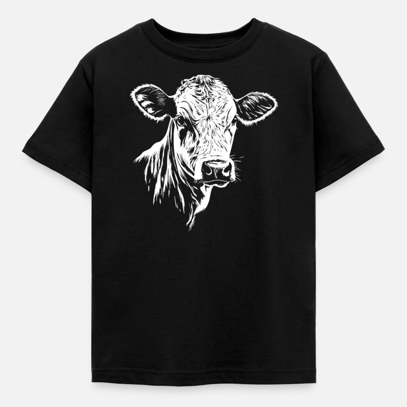 Graphique de la vache - T-shirt Enfant - noir