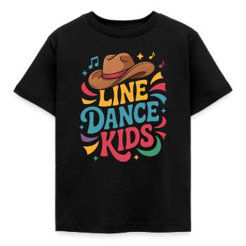 Danse en ligne Motif Enfants - T-shirt Enfant - noir - Devant - AI Model Kid Female (0cm)