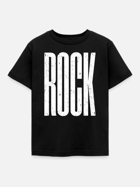 Rock Bold Distressed Typografie - Kinder T-Shirt - Schwarz