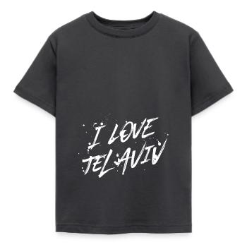 I Love Tel Aviv - Kids' T-Shirt - dark grey - Front - AI Model Kid Female (0cm)