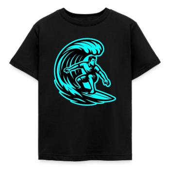 Surfeur Wave Surf - T-shirt Enfant - noir - Devant - AI Model Kid Female (0cm)