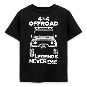 4x4 Offroad Landy Landie Land - Rover 90 110 - T-shirt Enfant - noir - Devant - AI Model Kid Female (0cm)