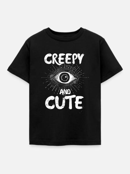 Gruselig und Süß - Kinder T-Shirt - Schwarz