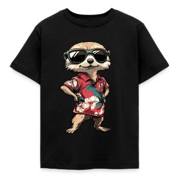 Erdmännchen Lustig Sommer - Kinder T-Shirt - Schwarz - Vorne - AI Model Kid Female (0cm)