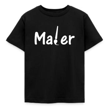 Maler - Kinder T-Shirt - Schwarz - Vorne - AI Model Kid Female (0cm)