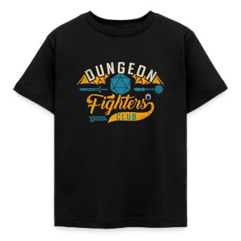 Dungeons And Dragons Dungeon Fighter Club - Kinder T-Shirt - Schwarz - Vorne - AI Model Kid Female (0cm)
