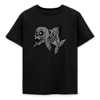 Fish bone - Kids' T-Shirt - black - Front - AI Model Kid Female (0cm)
