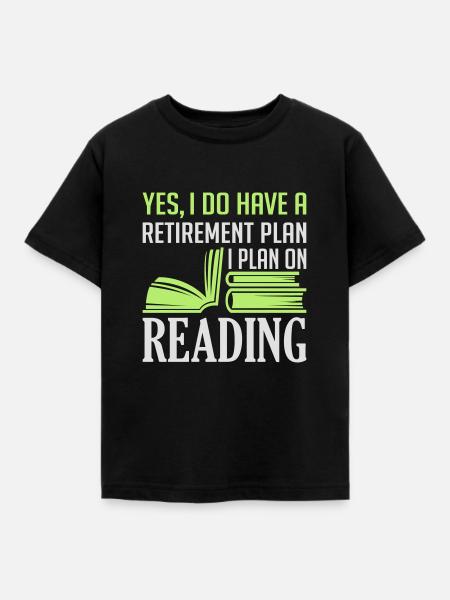 Plan on Reading - Kinder T-Shirt - Schwarz