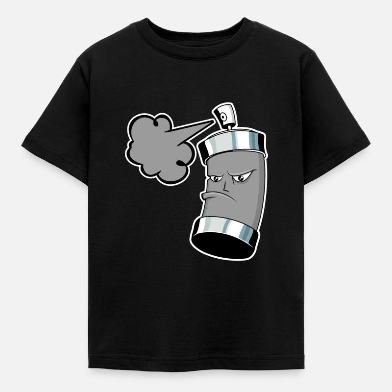 Pulvérisation de bombe graffiti avec spray - T-shirt Enfant - noir