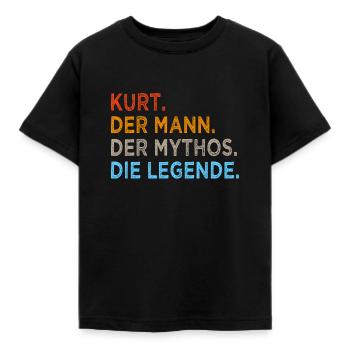 Kurt Mann Mythos Legende - Kinder T-Shirt - Schwarz - Vorne - AI Model Kid Female (0cm)