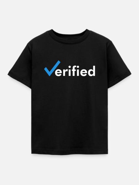 Verified - Verifiziert - Kinder T-Shirt - Schwarz