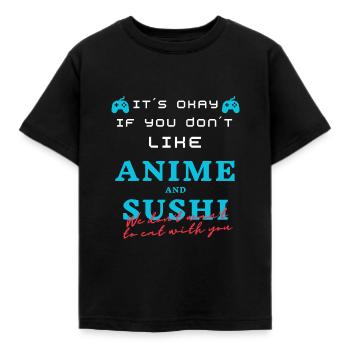 Conception d’anime, de jeux et de sushis - T-shirt Enfant - noir - Devant - AI Model Kid Female (0cm)